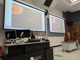 Anna Fogtman giving a presentation